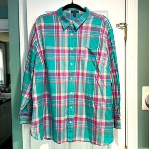 Excellent condition! LRL Lauren Jeans Co. Ralph Lauren button down blouse 3XL